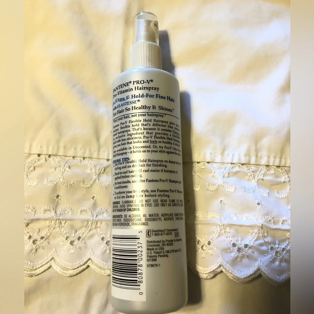 Rare 90s Pantene Pro-Vitamin Hairspray Flexible Hold Made in USA 10.2